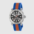  Shop Authentic Gucci Dive Automatic Grey Dial Two Tone Rubber Strap Watch for Men - YA136352 - Luxxuri