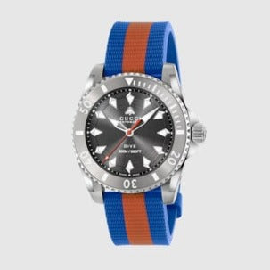  Shop Authentic Gucci Dive Automatic Grey Dial Two Tone Rubber Strap Watch for Men - YA136352 - Luxxuri