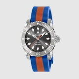  Shop Authentic Gucci Dive Automatic Grey Dial Two Tone Rubber Strap Watch for Men - YA136352 - Luxxuri