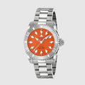  Shop Authentic Gucci Dive Automatic Orange Dial Silver Steel Strap Watch for Men - YA136355 - Luxxuri