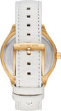  Shop Authentic Michael Kors Sage Three-Hand Mother of Pearl White Dial White Leather Strap Watch for Women - MK4818 - Luxxuri