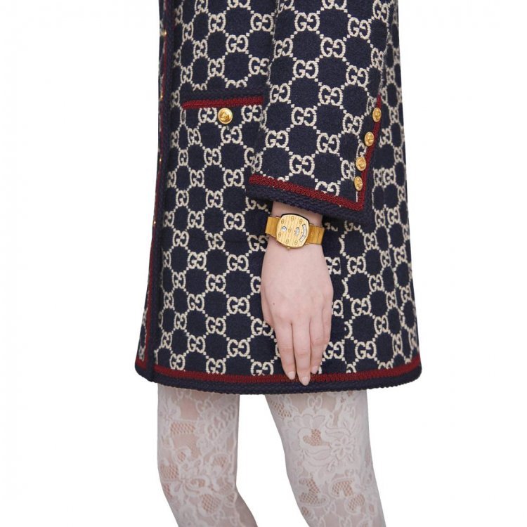  Shop Authentic Gucci Grip Yellow Gold Dial Yellow Gold Steel Strap Unisex Watch -  YA157403 - Luxxuri