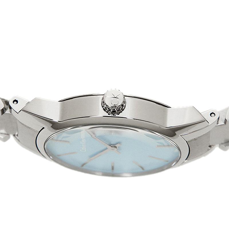  Shop Authentic Calvin Klein City Mother of Pearl Blue Dial Silver Steel Strap Watch for Women - K2G2314X - Luxxuri