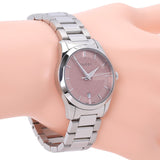  Shop Authentic Gucci G Timeless Pink Dial Silver Steel Strap Watch For Women - YA126524 - Luxxuri