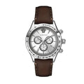  Shop Authentic Versace Classic Chronograph Quartz Silver Dial Brown Leather Strap Watch For Men - VEV700119 - Luxxuri