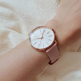  Shop Authentic Michael Kors Pyper Quartz White Dial Pink Leather Strap Watch For Women - MK2741 - Luxxuri