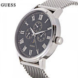  Shop Authentic Guess Delancey Black Dial Silver Mesh Bracelet Watch for Men - W0871G1 - Luxxuri