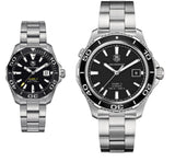  Shop Authentic Tag Heuer Aquaracer Caliber 5 Automatic Black Dial Silver Steel Strap Watch for Men - WAK2110.BA0830 - Luxxuri