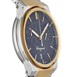  Shop Authentic Salvatore Ferragamo Sapphire Chrono Blue Dial Two Tone Steel Strap Watch for Men - SFME00521 - Luxxuri