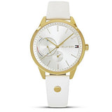  Shop Authentic Tommy Hilfiger Brooklyn Quartz White Dial White Leather Strap Watch for Women - 1782018 - Luxxuri