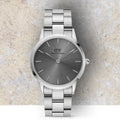  Shop Authentic Daniel Wellington Link Grey Dial Silver Steel Strap Watch For Men - DW00100328 - Luxxuri