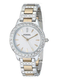 Shop Authentic Fossil Jesse Crystals White Dial Two Tone Steel Strap Watch for Women - ES2409 - Luxxuri