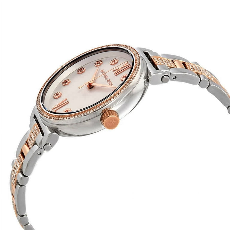  Shop Authentic Michael Kors Sophie Chronograph Silver Dial Two Tone Steel Strap Watch For Women - MK3880 - Luxxuri