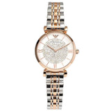  Shop Authentic Emporio Armani Gianni T Bar White Dial Two Tone Steel Strap Watch For Women - AR1926 - Luxxuri