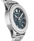  Shop Authentic Versace Greca Action Chronograph Quartz Green Dial Silver Steel Strap Watch for Men - VE3J00422 - Luxxuri