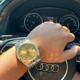  Shop Authentic Tudor Royal Automatic Diamonds Gold Dial Two Tone Steel Strap Watch for Men - M28603-0006 - Luxxuri