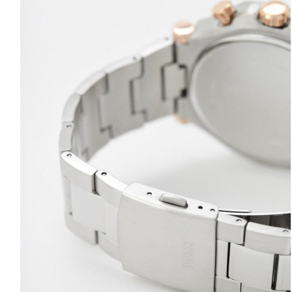  Shop Authentic Guess Edge Chronograph Black Dial Silver Steel Strap Watch For Men - GW0539G1 - Luxxuri