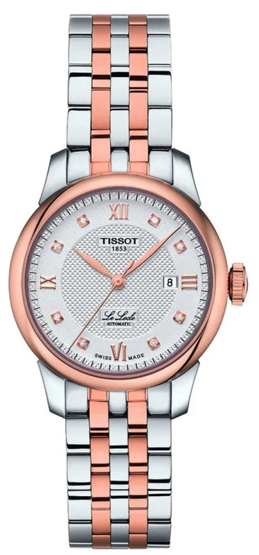  Shop Authentic Tissot Le Locle Lady Automatic Diamonds Silver Dial Two Tone Steel Strap Watch For Women - T006.207.22.036.00 - Luxxuri