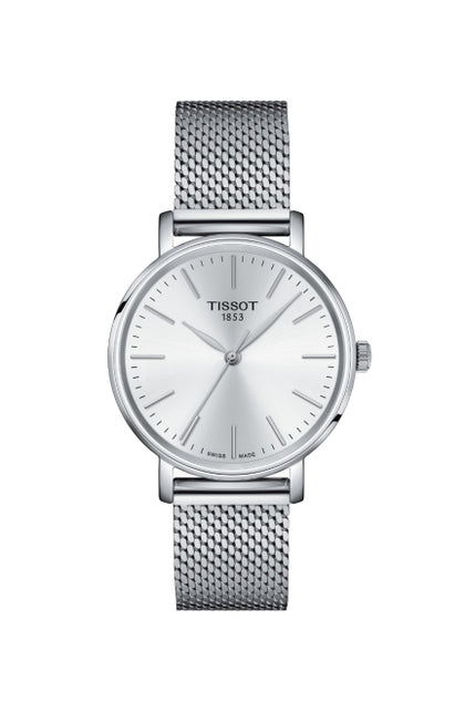  Shop Authentic Tissot Everytime Gent Silver Dial Silver Mesh Bracelet Watch for Men - T143.410.11.011.00 - Luxxuri