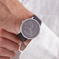  Shop Authentic Calvin Klein Accent Black Dial Black Leather Strap Watch for Men - K2Y211C3 - Luxxuri