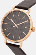  Shop Authentic Calvin Klein Even Grey Dial Brown Leather Strap Watch for Women - K7B216G3 - Luxxuri