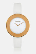  Shop Authentic Calvin Klein Chic White Dial White Leather Strap Watch for Women - K7N236K2 - Luxxuri