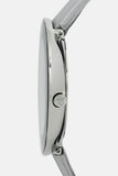  Shop Authentic Calvin Klein Chic Silver Dial White Leather Strap Watch for Women - K7N23UP8 - Luxxuri
