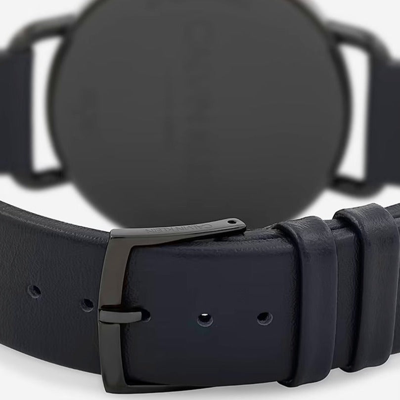  Shop Authentic Calvin Klein Even Blue Dial Blue Leather Strap Watch for Men - K7B214VN - Luxxuri