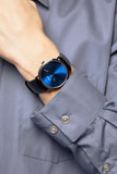  Shop Authentic Calvin Klein High Noon Quartz Blue Dial Black Leather Strap Watch for Men - K8M211CN - Luxxuri
