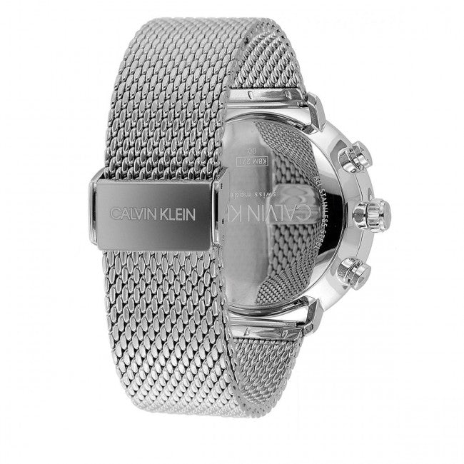  Shop Authentic Calvin Klein High Noon Chronograph Blue Dial Silver Mesh Bracelet Watch for Men - K8M2712N - Luxxuri