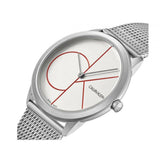  Shop Authentic Calvin Klein Minimal White Dial Silver Mesh Bracelet Watch for Women - K3M52152 - Luxxuri