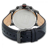  Shop Authentic Tommy Hilfiger Aden Chronograph Black Dial Black Leather Strap Watch for Men - 1791310 - Luxxuri