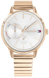  Shop Authentic Tommy Hilfiger Brooke Silver Dial Rose Gold Steel Strap Watch for Women - 1782021 - Luxxuri