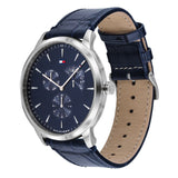  Shop Authentic Tommy Hilfiger Brad Chronograph Quartz Blue Dial Blue Leather Strap Watch For Men - 1710387 - Luxxuri