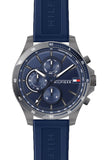  Shop Authentic Tommy Hilfiger Bank Blue Dial Blue Rubber Strap Watch for Men - 1791721 - Luxxuri