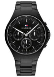 Shop Authentic Tommy Hilfiger Justin Chronograph Black Dial Black Steel Strap Watch For Men - 1792055 - Luxxuri