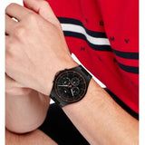  Shop Authentic Tommy Hilfiger Justin Black Dial Black Rubber Strap Watch For Men - 1792056 - Luxxuri