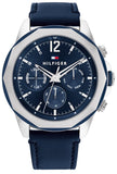  Shop Authentic Tommy Hilfiger Lars Chronograph Blue Dial Blue Leather Strap Watch For Men - 1792063 - Luxxuri