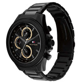  Shop Authentic Tommy Hilfiger Clark Chronograph Black Dial Black Steel Strap Watch For Men - 1792081 - Luxxuri