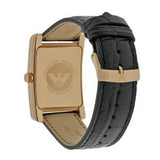 Shop Authentic Emporio Armani Classic Black Dial Black Leather Strap Watch For Women - AR0169 - Luxxuri