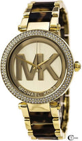  Shop Authentic Michael Kors Parker Chronograph Gold Dial Two Tone Steel Strap Watch for Women - MK6109 - Luxxuri