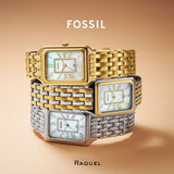  Shop Authentic Fossil Raquel Three Hand Mother of Pearl Dial Two Tone Steel Strap Watch For Women - ES5305 - Luxxuri