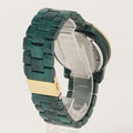 Michael Kors Runway Chronograph Green Dial Green Steel Strap Watch for Women - MK7422