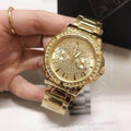  Shop Authentic Guess Sassy Analog Quartz Gold Dial Gold Steel Strap Watch For Women - W0705L2 - Luxxuri