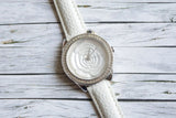  Shop Authentic Guess Rosette Analog White Dial White Leather Strap Watch For Women - W75043L1 - Luxxuri