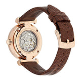  Shop Authentic Emporio Armani Meccanico Skeleton Mother of Pearl Dial Brown Leather Strap Watch For Women - AR1993 - Luxxuri