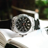  Shop Authentic Guess Baguette Crystals Black Dial Black Silicone Strap Watch For Men - GW0208G1 - Luxxuri