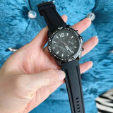  Shop Authentic Guess Commander Black Dial Black Rubber Strap Watch for Men - GW0211G3 - Luxxuri