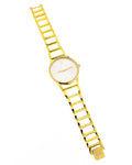  Shop Authentic Calvin Klein Stately Silver Dial Gold Steel Strap Watch for Women - K3G23526 - Luxxuri