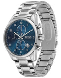  Shop Authentic Hugo Boss Skymaster Blue Dial Silver Steel Strap Watch for Men - 1513784 - Luxxuri